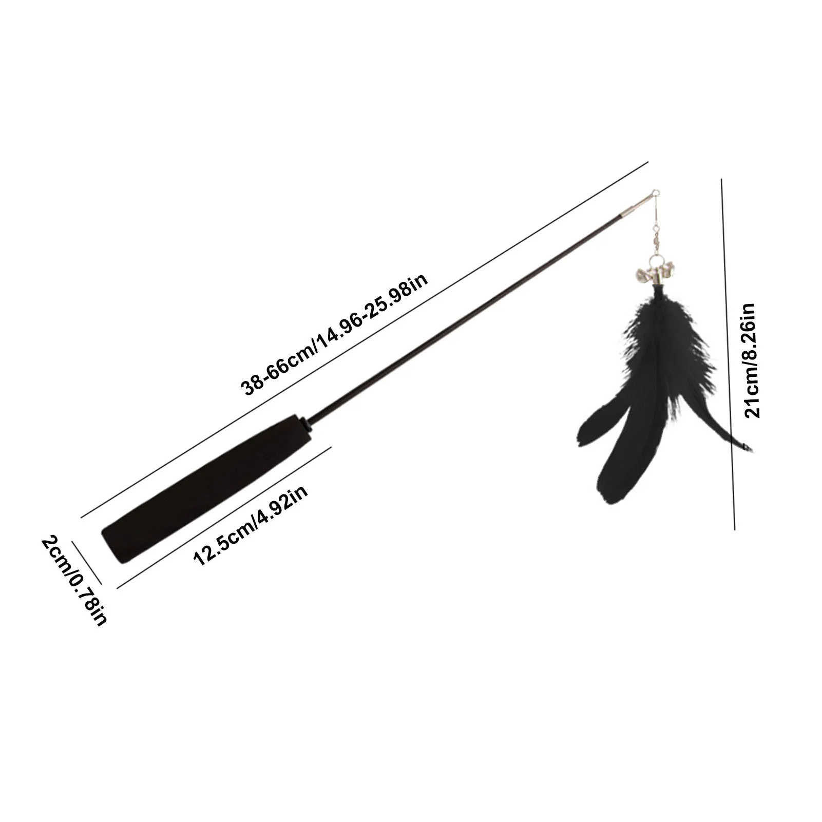 

Funny cat rod Telescopic rod funny cat toy Feather Toy with sounding Bells Pet Kitten Interactive Wand dog bird Funny cat rod