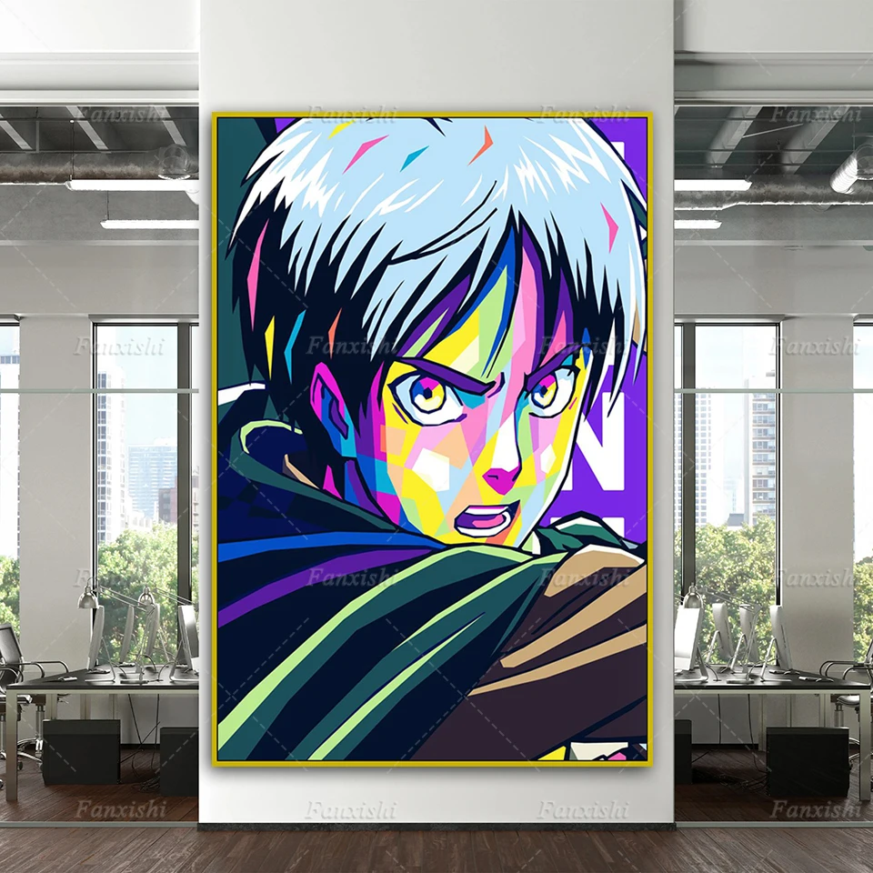 

Japanese Anime Eren Yaeger Attack On Titan Canvas Poster And Print Wall Art Picture Home Decor Pictures Living Room Cuadros