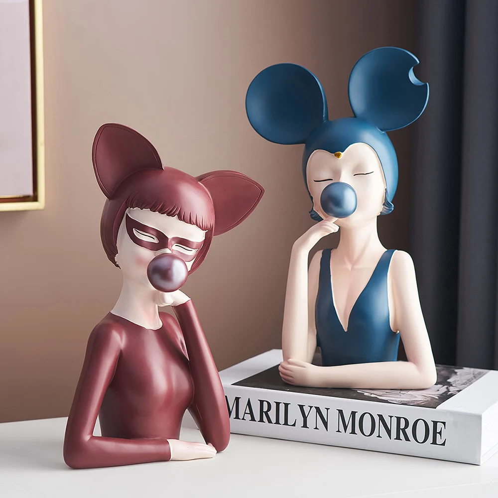 

Sexy Bubble Girl Resin Animal Shape Modern Home Decoration Living Room Bedroom Decoration Accessories Gift Girl Sculpture Statue