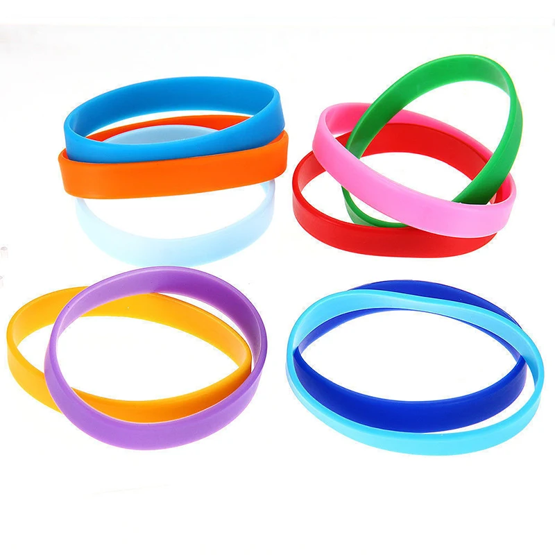 

Two Types Of Creative Personality Pure Color Silica Gel Bracelet Sport No Word Wrist Band Luminous For Men And Women