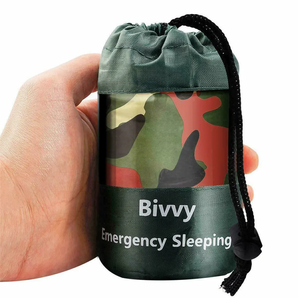 Аварийный Спальный Мешок Bivy для выживания используется в качестве аварийного