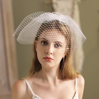 fancy short wedding veil tulle with netting bridal veil high quality free shipping