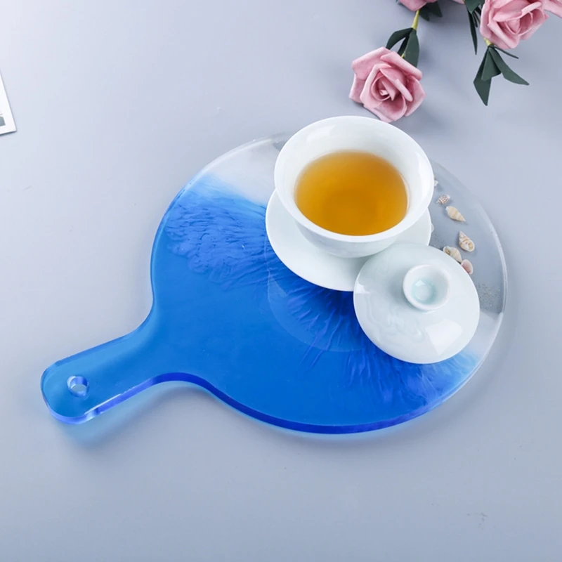 DIY Coaster Plate Casting Silicone Mould Crafts Jewelry Making Tool Serving Board Tray Crystal Epoxy Resin Mold | Украшения и