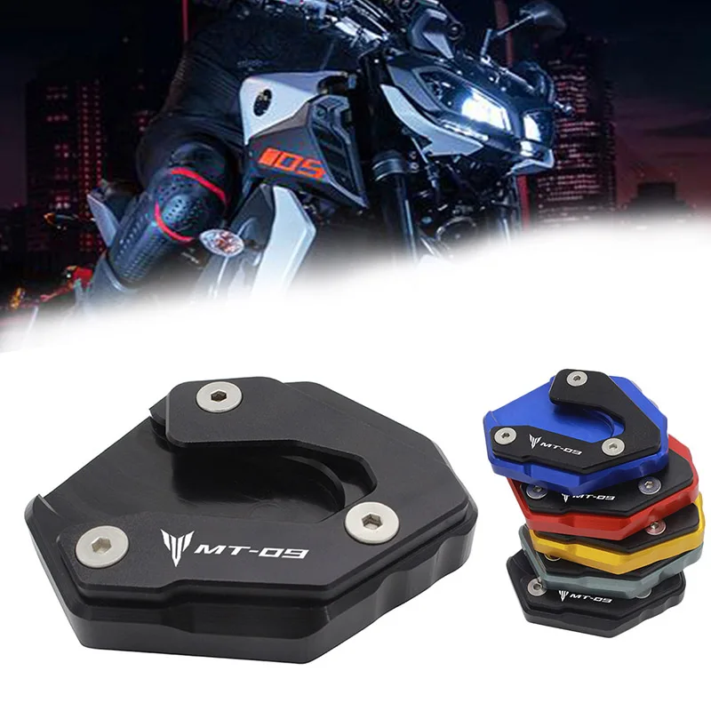 

For Yamaha MT-09 FZ-09 FJ-09 MT-09 Tracer XSR900 Tracer 900 2014-2020 Motorcycle Side Stand CNC Kickstand Pad Extension Support
