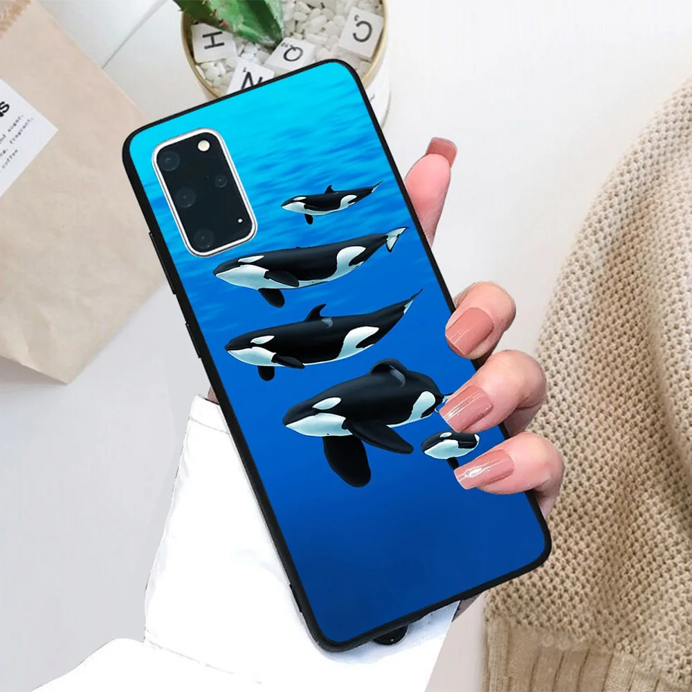 

For Samsung Galaxy Pod of Orcas Soft TPU Black Border Samsung Galaxy Case
