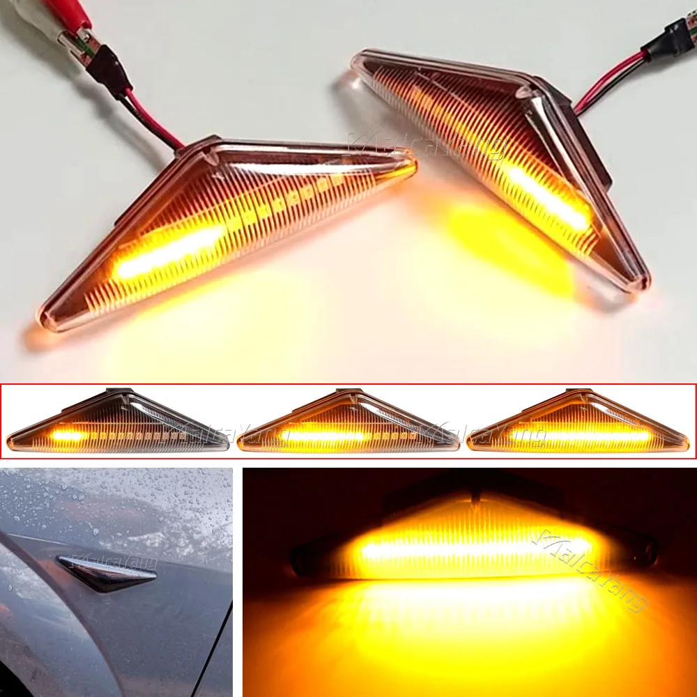 

1Pair Turn Signal Side Marker Light For Ford Mondeo MK3 2000-2007 Focus MK1 1998-2004 LED Dynamic Sequential Light