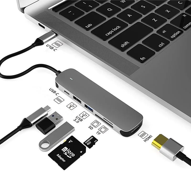 

USB C Hub Type-C 3.1 to 4K HDMI-Compatible RJ45 USB SD/TF Card Reader PD Fast Charge 10-in-1 USB Dock For MacBook Air Pro PC HUB