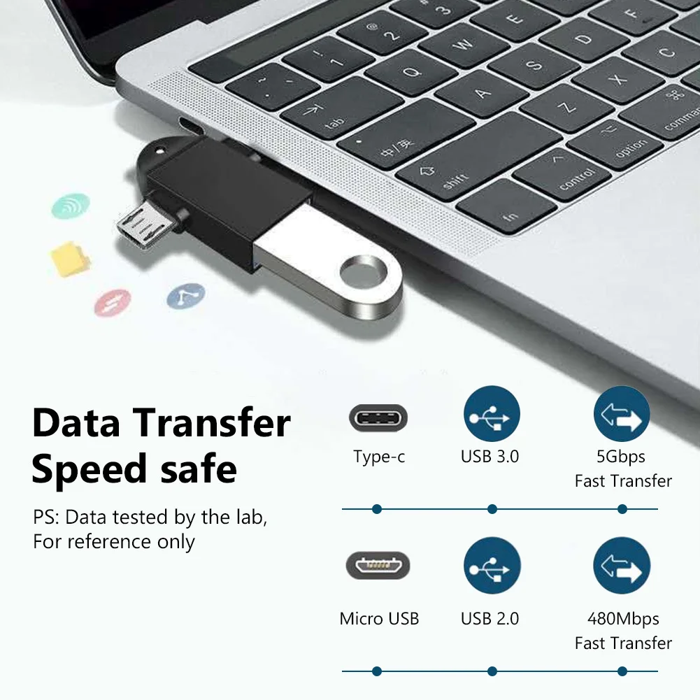 Переходник OTG для Android Type-C 2 в 1 переходник с USB 3 0 на Micro Type C жесткий диск флэш-диск