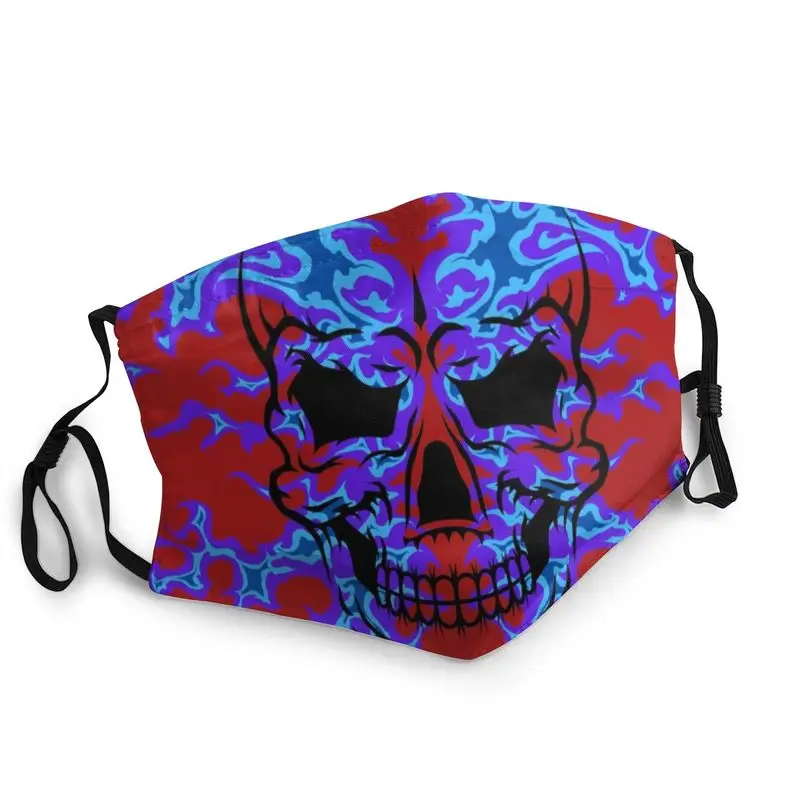 

Horror Flaming Skull Mask Adult Men Dustproof Halloween Horror Mask Protection Cover Respirator Breathable Mouth Muffle