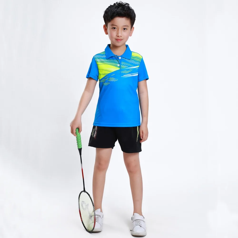 Рубашка для бадминтона детские рубашки Джерси настольного тенниса дышащая