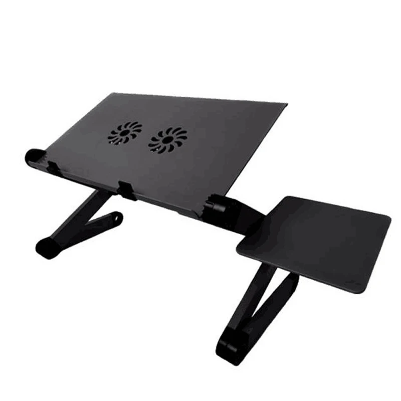 two fan computer stand 4226 cm portable adjustable foldable laptop holder notebook desks lap pc folding desk table vented stand free global shipping