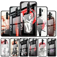 japanese samurai for xiaomi redmi k40 k30 k20 pro plus 9c 9a 9 8a 7 luxury shell tempered glass phone case cover