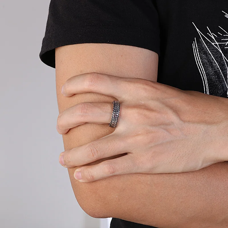 Мужские кольца из нержавеющей стали с модной скульптурой цветные для влюбленных