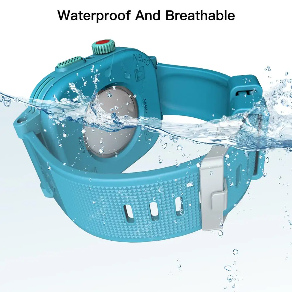 Силиконовый водонепроницаемый чехол Shellbox для часов Apple Watch Band 44 мм 42 дышащий
