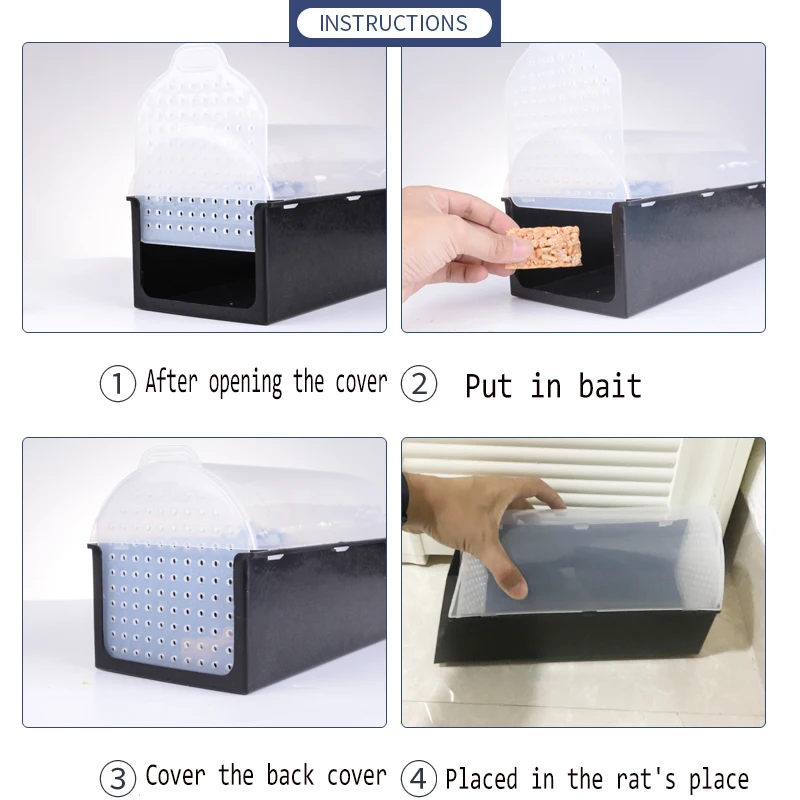 2020 Full-automatic Mouse Mice Rat Trap Killer Trap-Easy Pest Catching Catcher PBT Reject Traps Control | Дом и сад