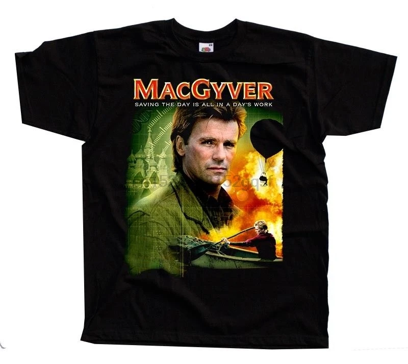 MacGyver V3 R.D Anderson poster ТВ серия рубашка (черный) все размеры S до 3XL футболка