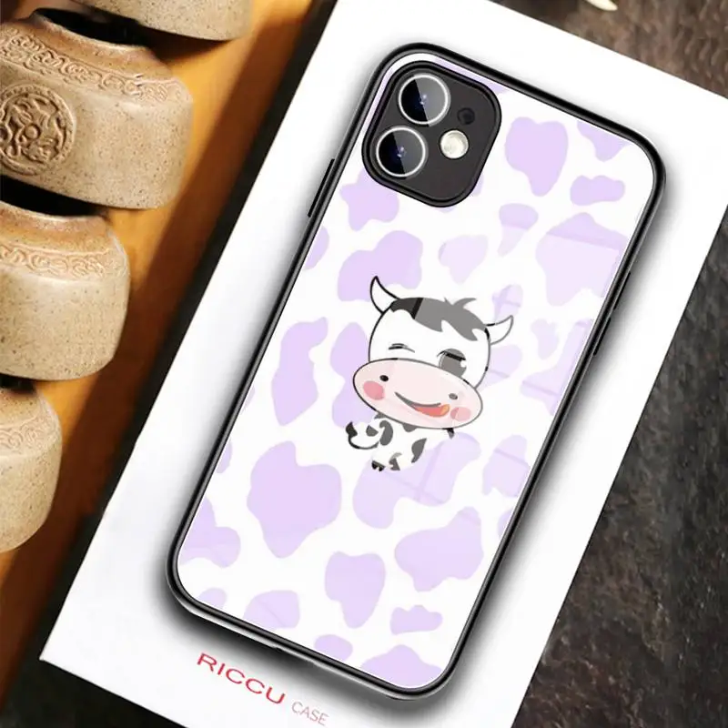 Riccu чехол для телефона с рисунком молочной коровы чехлы телефонов из закаленного