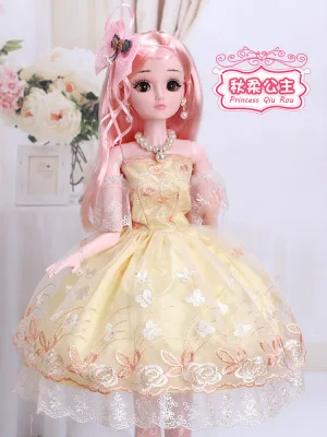 as picture 60 см, 1/3 BJD, кукла с принцессой, аксессуары для одежды, 20 подвижных шарнирных кукол, свадебное платье, игрушки для девочек, подарок AT35 - Цвет: as picture