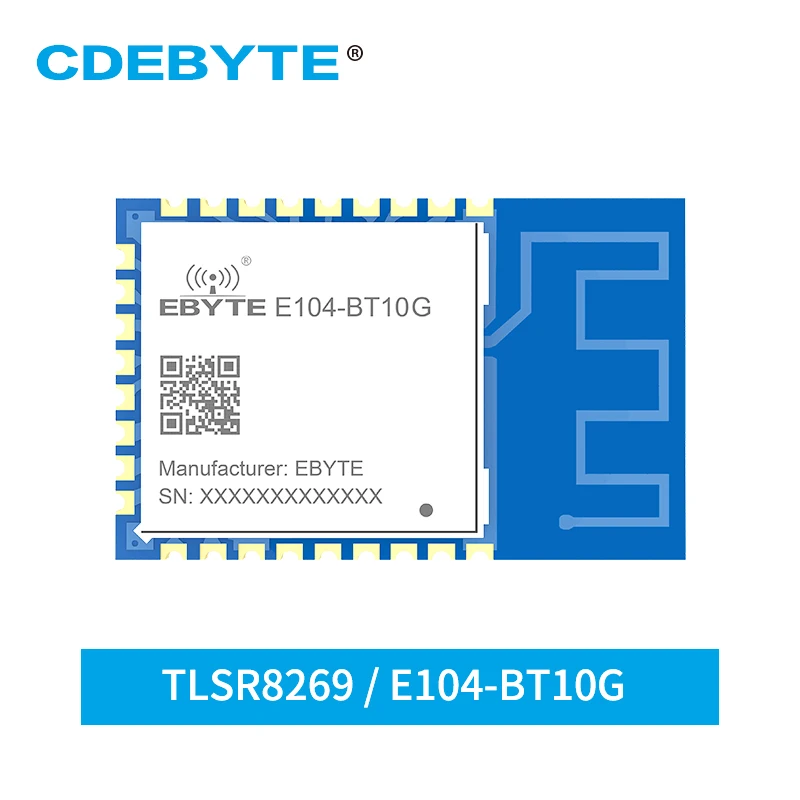 

TLSR8269 Gate way 2.4GHz Sigmesh BLE4.2 UART Transceiver E104-BT10G 8dbm SMD PCB Antenna Bluetooth Module