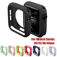 silicone case bumper case for apple watch case 44mm 40mm 42mm 38mm apple watch series accessories 5 4 3 se 6
