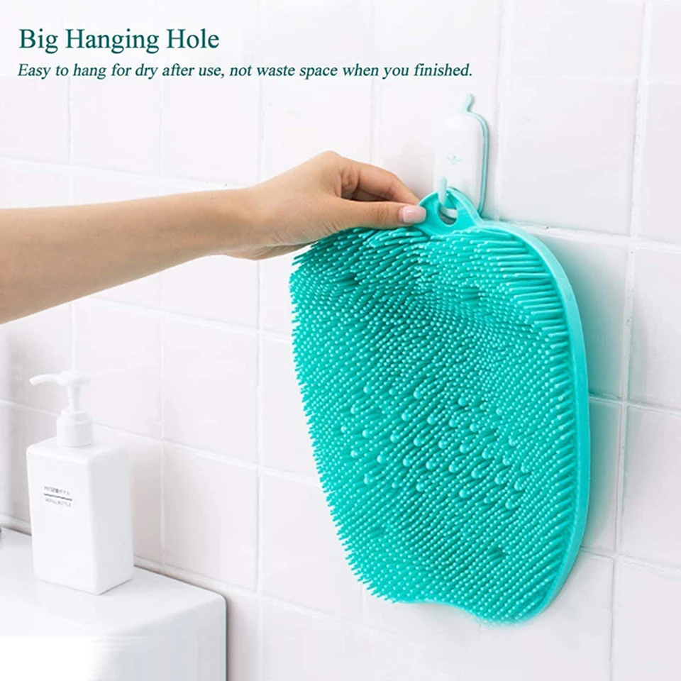 2pcs silicone bath mats shower foot scrubber massager cleaner acupressure mat with suction cups improve circulation exfoliation free global shipping