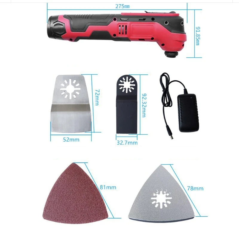 

Multifunctional Electric Swing Type Tool 2000MAH Electric Saw Swing Trimmer Refurbish Machine Decoration Tool