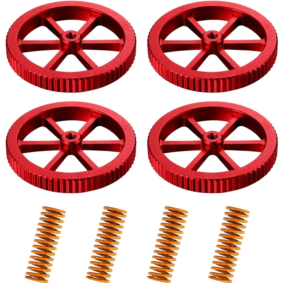 

Bed Hot 4 Die PCS Springs 4 PCS Upgraded Creality Aluminum Hand Twist Leveling Nut For Ender 3 Pro Ender 5 Plus Pro CR-20