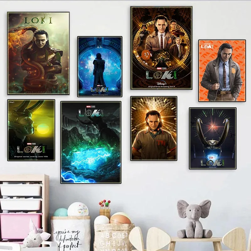 Популярный постер Disney Marvel Loki новинка ТВ сериал драматическая фигурка Картина на