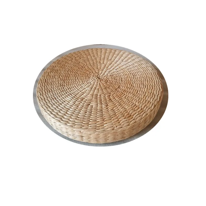 40 см натуральные соломенные круглые напольные подушки пуф татами футон