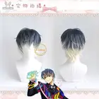 Костюм для косплея полный парик Idolish7 Re:vale Momo черные градиентные короткие волосы + бесплатная шапочка для парика