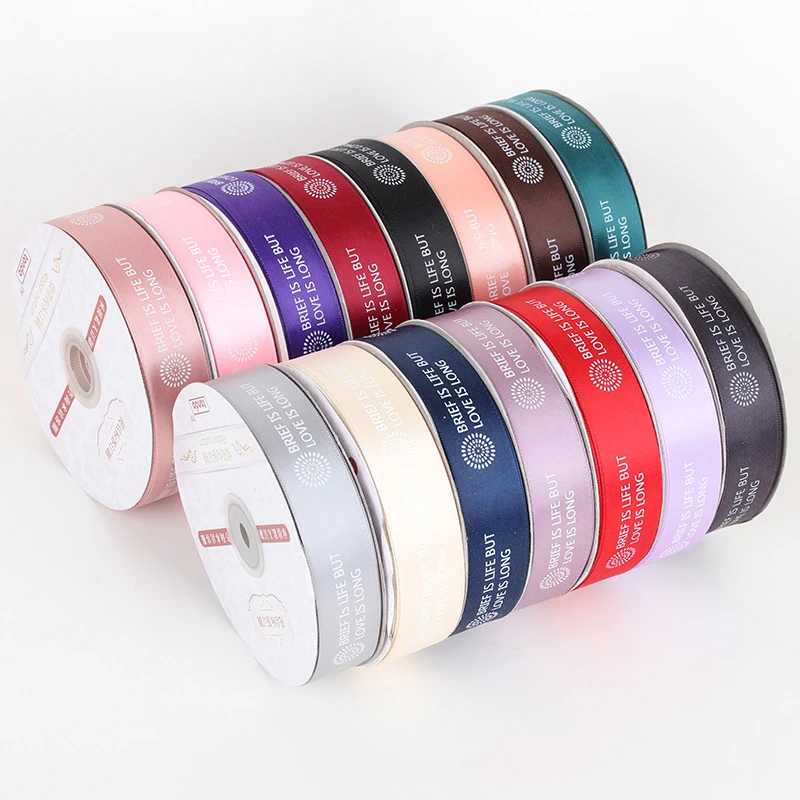 Атласные ленты 5 ярдов Рождественская лента с рисунком для украшения свадебных