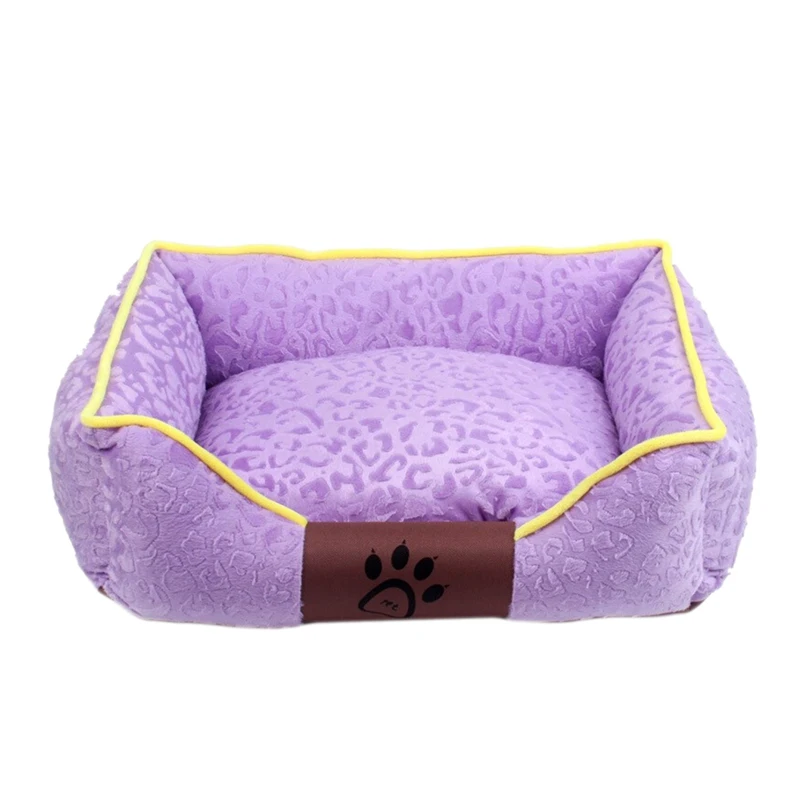 Purple Зимний диван для собаки, камуфляжная кровать для кошки, дышащее гнездо для питомца, для щенка, котенка, удобные товары для щенков, теплый домик для питомца - Цвет: Purple