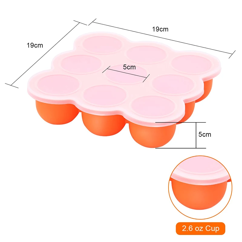 Силиконовые подносы для морозильной камеры 9 больших контейнеров хранения