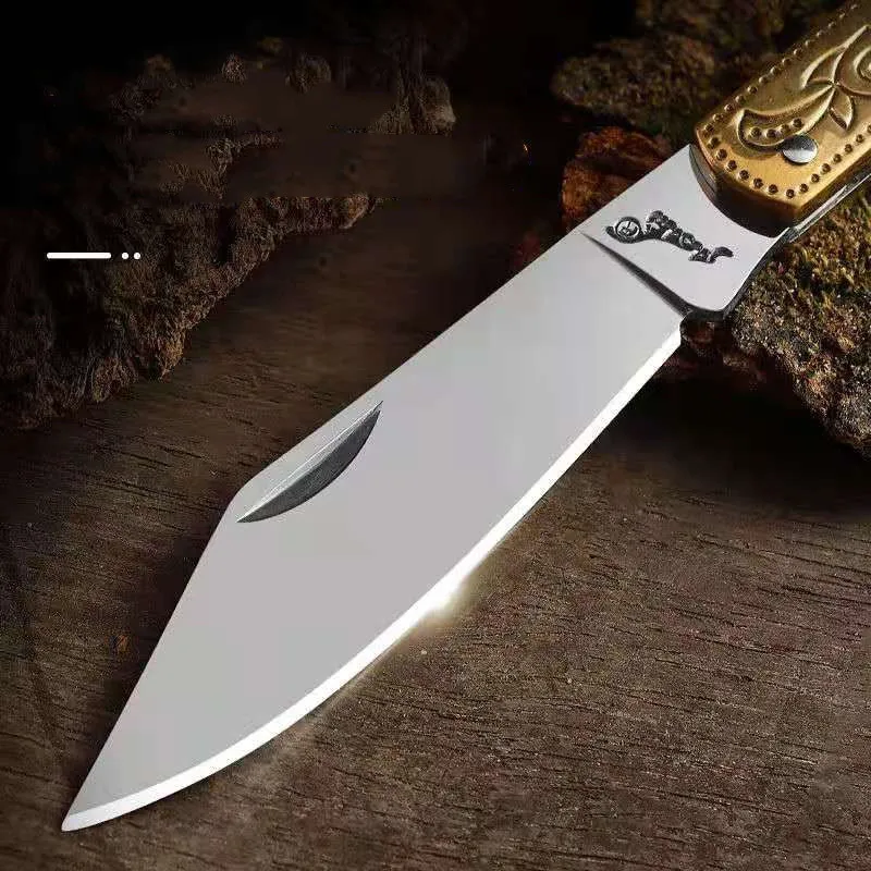 Тактический складной нож латунный резец высокой твердости с натуральным