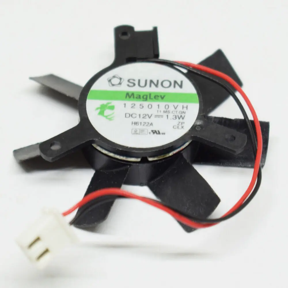Вентилятор видеокарты Sunon 125010VH, 50x50x10 мм, 5010 дюйма, 7 лезвий, 12 В, 1,3 Вт, 2 контакта, 1 шт.