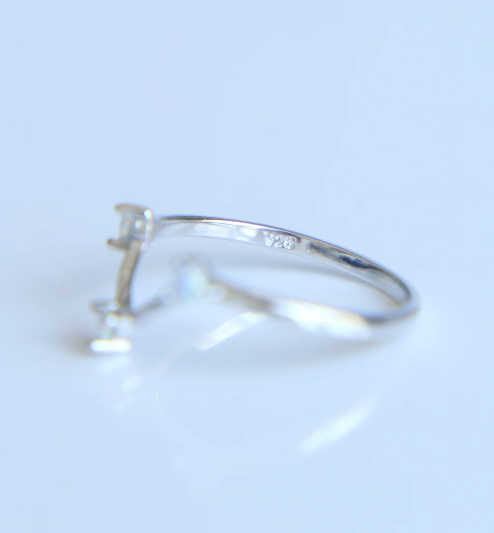 Оригинал 925 пробы серебро элегантный изящный 3 белый огненный опал 2 5 мм камень