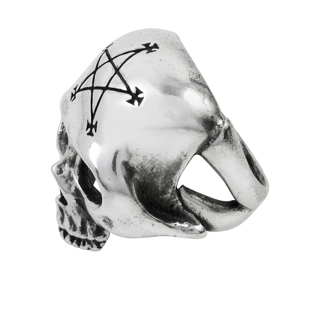 Мужское серебряное кольцо в стиле панк-рок из нержавеющей стали | Украшения и