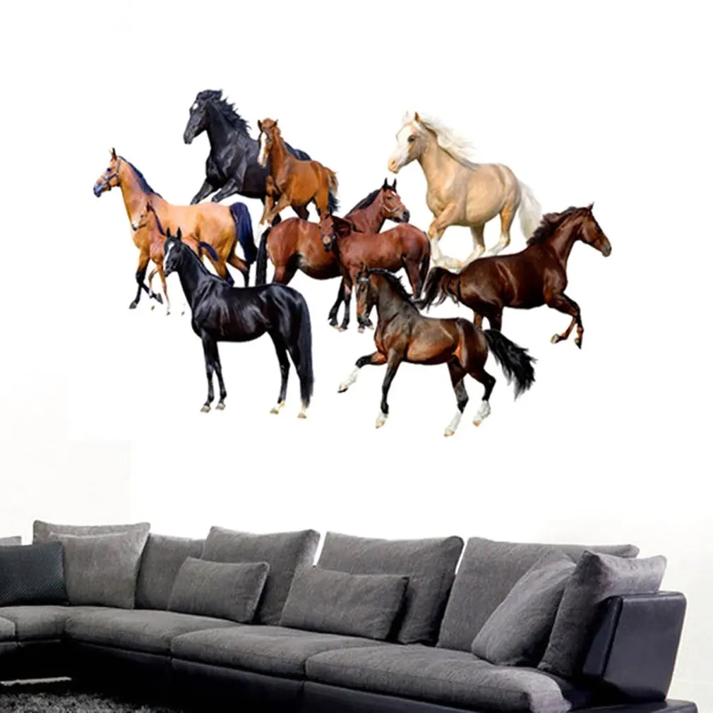 3D наклейки на стену с лошадьми светящиеся для детской комнаты домашнее украшение