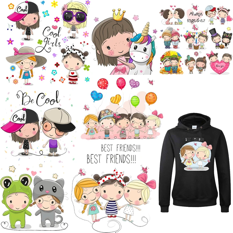 

Friends Patch for Clothes Iron-on Transfers for Clothing Thermoadhesive Patches Ironing Stickers Diy Flex Fusible Transfer Dress