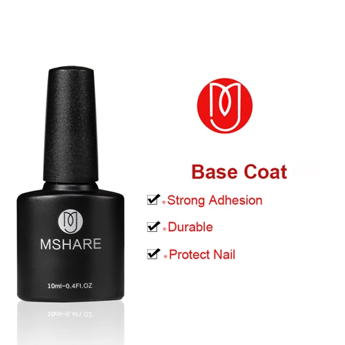 Base coat MSHARE акрилового геля поли-гель для наращивания ногтей жидкостей - Цвет: Base coat