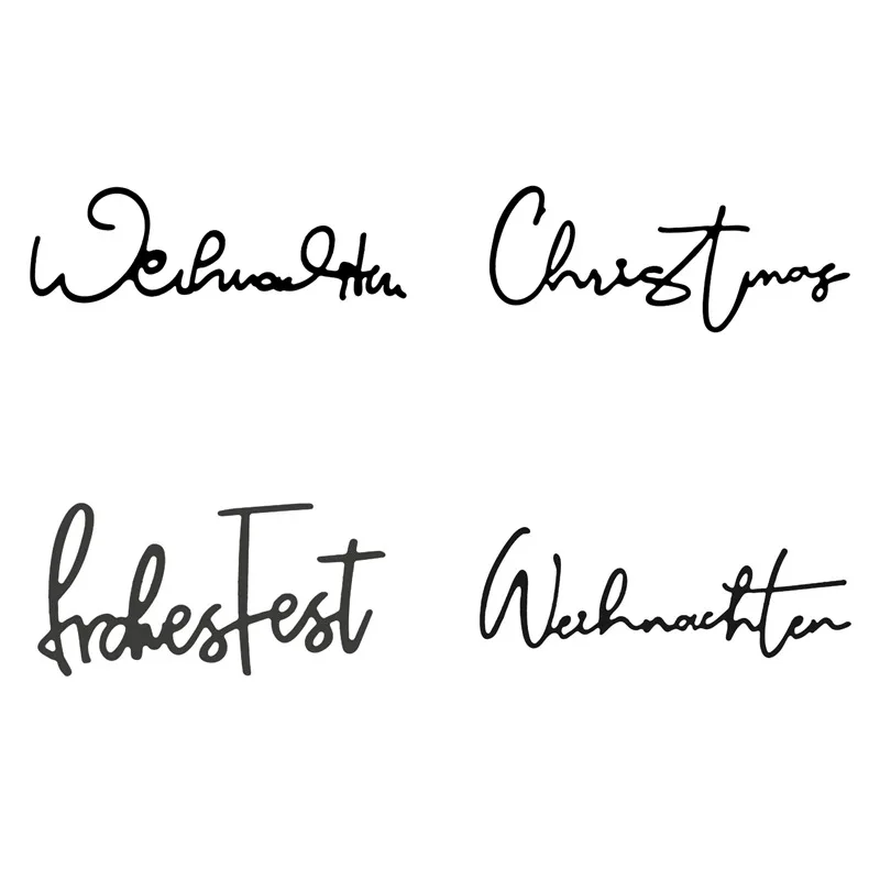 Немецкие поздравительные слова рождественские праздничные Металлические