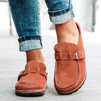 womens flat buckle flat sandals plus size casual shoes 2021 new style flat heel flat loafers korean fashion trendy peas shoes