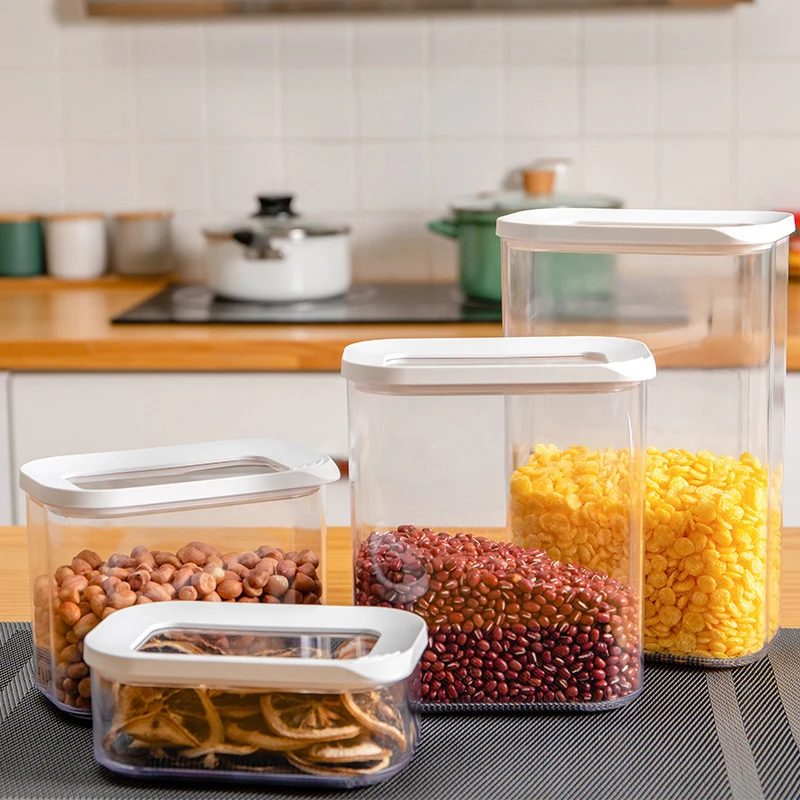 

Storage Box Plastic Food Seal Jar Grains Storage Cans Thickened Moisture-Proof For Kitchen L9