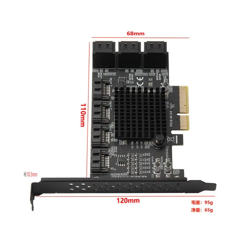 sata адаптер pci e 10 портами плата pci express x4 sata