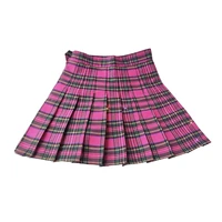 kawaii harajuku tartan women skirt sexy plaid pleated skirts female mini dance skirt side button high waist school skirts mujer