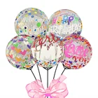 Прозрачный Гелиевый шар Bobo с принтом в виде пальмовых листьев, воздушные шары для свадьбы, дня рождения, праздника, вечеринки, Рождества