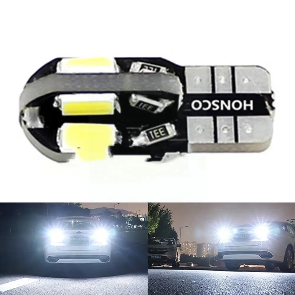 

10 шт., автомобисветодиодный фасветильник T10 8SMD 5730 12 В