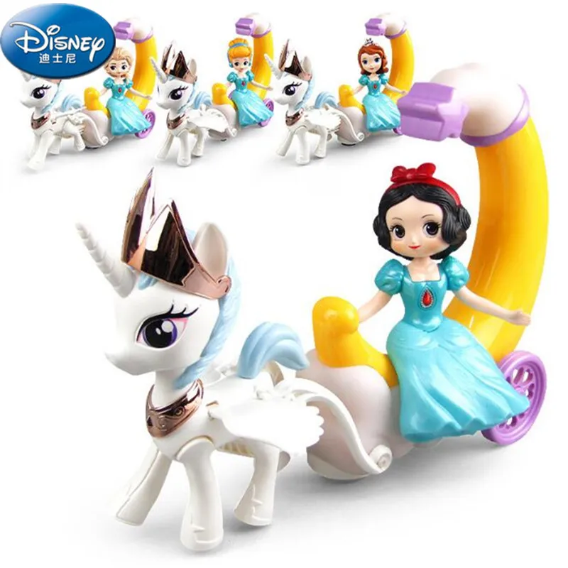 Disney Луна лошадь рисованная машина снег Замороженная Принцесса Анна Айша София