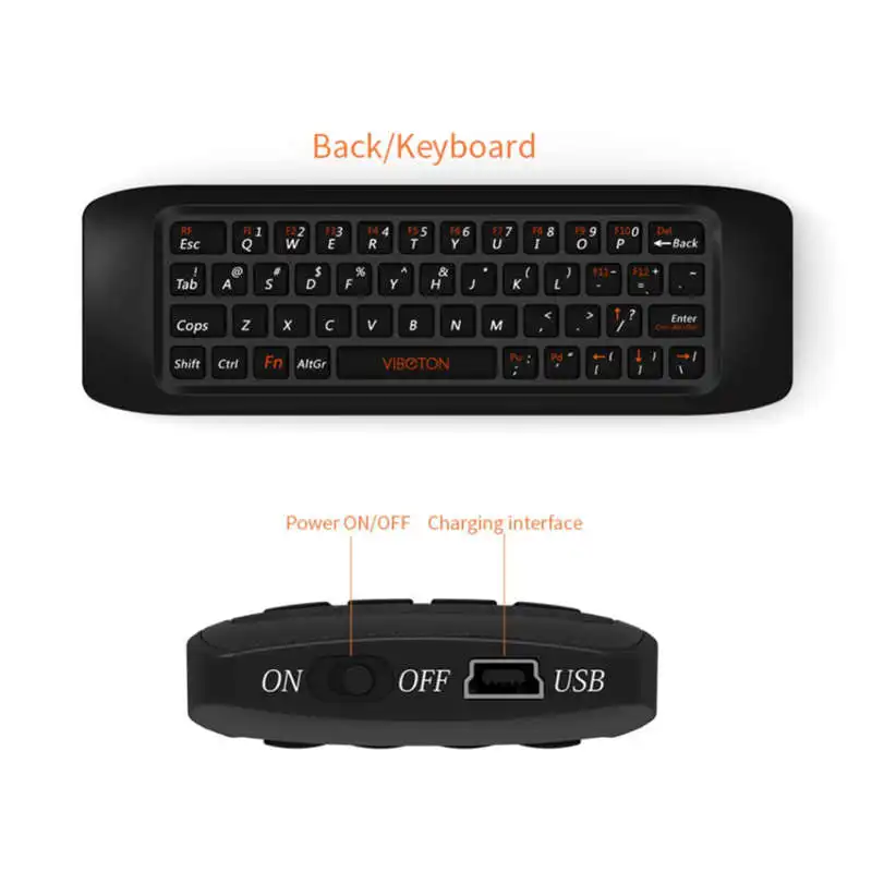 Viboton 2.4G Fly Air Mouse Raspberry Pi 3 Wireless Keyboard Remote Control Learning Combo For Android Smart Tv Box Comp | Электроника