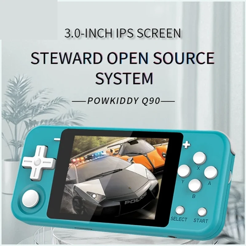 Портативная игровая консоль Powkiddy Q90 3 дюймовый IPS экран портативная открытая